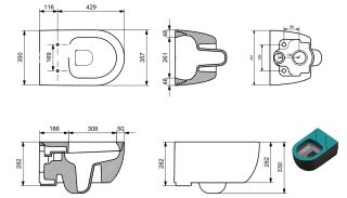 Подвесной унитаз Allen Brau Priority 4.31001.AN антрацит